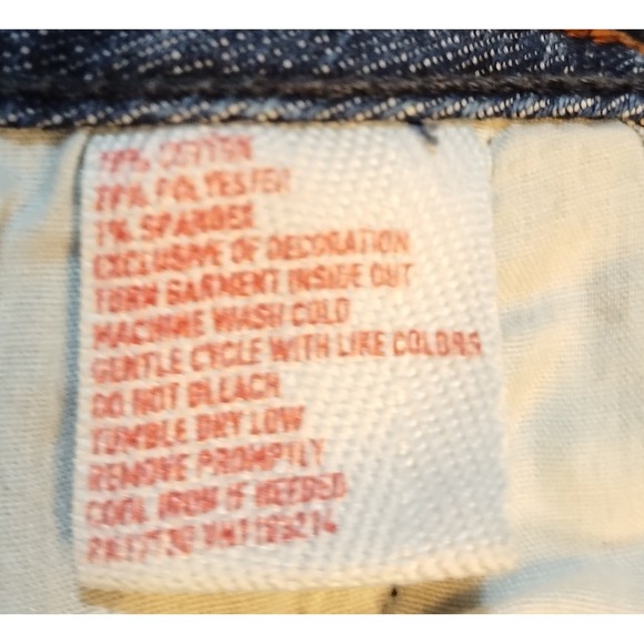 Mossimo Supply Co Womens Size 17 Straight Leg Low Rise Embroidered Jeans Retro - Picture 4 of 8